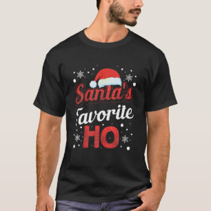Funny Santa Santa s Favorite Ho Matching Couple Ch T-Shirt