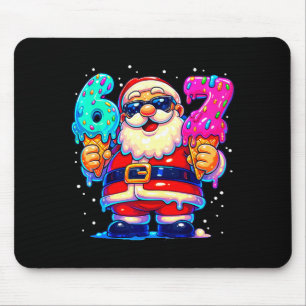 Funny Santa Says Six Seven 67 Meme Christmas Xmas Mouse Pad