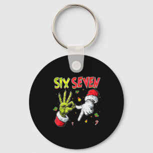 Funny Santa Says Six Seven Christmas 67 Meme Xmas  Key Ring
