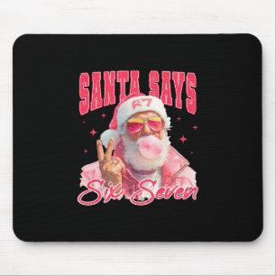 Funny Santa Says Six Seven Christmas 67 Meme Xmas Mouse Pad