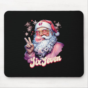 Funny Santa Says Six Seven Christmas 67 Meme Xmas Mouse Pad