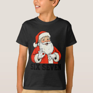 Funny Santa Says Six Seven Christmas 67 Meme Xmas T-Shirt