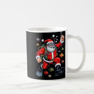 Funny Santa Scuba Diving Lover Holiday Christmas X Coffee Mug