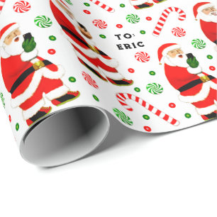 Funny Santa Selfie Wrapping Paper