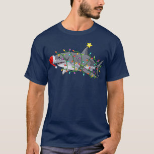 Funny Santa Sharkmas Xmas Costume Shark Christmas  T-Shirt
