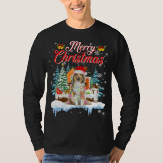 Funny Santa Sheltie Dog Merry Christmas T-Shirt