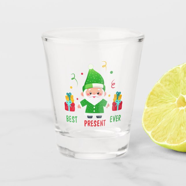 Funny Santa Shot Glass (Front)
