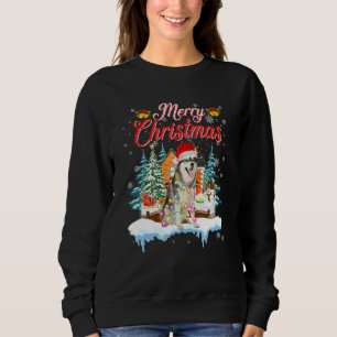 Funny Santa Siberian Husky Merry Christmas Men Wom Sweatshirt
