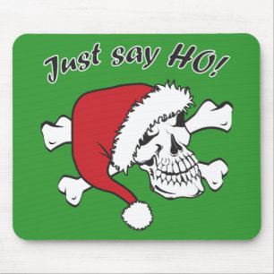Funny Santa Skull Mouse Pad