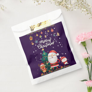 Funny Santa, Snowman, Reindeer Merry Christmas Favour Bag