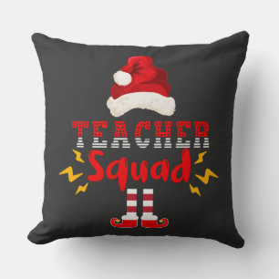 FUNNY SANTA TEACHER SQUAD - CHRISTMAS FUN CUSHION