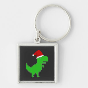 funny santa trex keychain