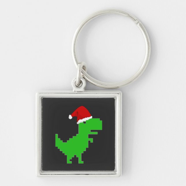 funny santa trex keychain (Front)