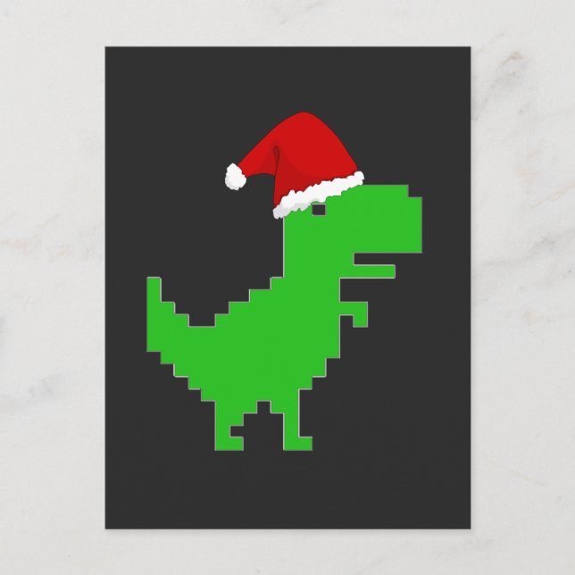 funny santa trex postcard (Front)