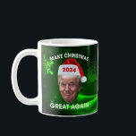 Funny Santa Trump 2024 Make Christmas Great Again  Coffee Mug<br><div class="desc">Donald Trump 2024 Make Christmas Great Again Funny Trump Xmas gifts idea for men, women, kids, boys, girls, mum, dad, son, daughter, grandpa, grandma, family or friend who love Trump or Trump supporters to wear at Christmas party or Christmas market! Trump 2024 Take America Back - He'll be back and...</div>
