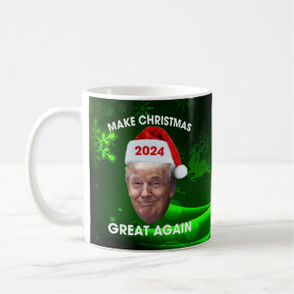 Funny Santa Trump 2024 Make Christmas Great Again  Coffee Mug