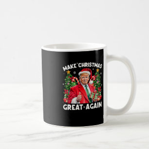 Funny Santa Trump 2025 Make Christmas Great Again Coffee Mug