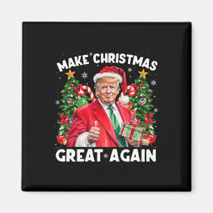 Funny Santa Trump 2025 Make Christmas Great Again Magnet