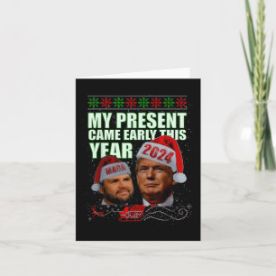 Funny Santa Trump Christmas Came Early 47th Presid Card