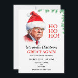 Funny Santa Trump Christmas invitation<br><div class="desc">Funny Trump political Christmas party invitation</div>