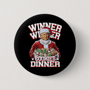 Funny Santa Trump Christmas Winner Winner Cookies 6 Cm Round Badge