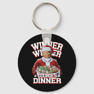 Funny Santa Trump Christmas Winner Winner Cookies  Key Ring