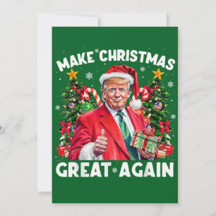 Funny Santa Trump Gift Make Christmas Great Again Holiday Card