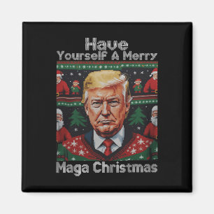 Funny Santa Trump Have Yourself A Merry Christmas  Magnet
