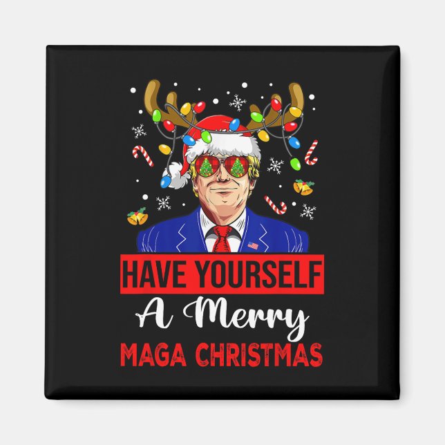 Funny Santa Trump Have Yourself A Merry Christmas  Magnet (Front)