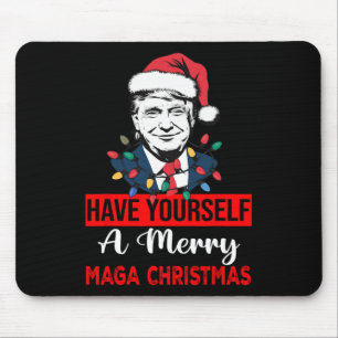 Funny Santa Trump Have Yourself A Merry Christmas Mouse Pad