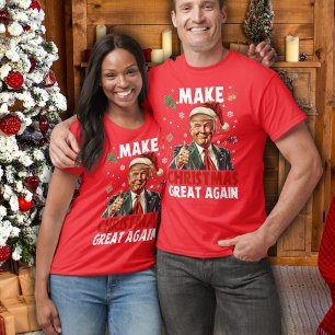 Funny Santa Trump   Make Christmas Great Again Red T-Shirt