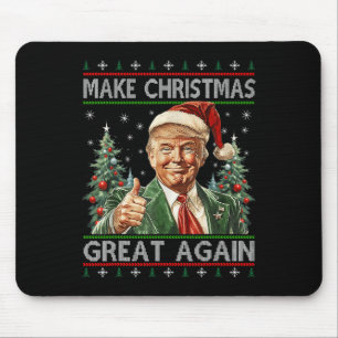 Funny Santa Trump Make Christmas Great Again Ugly Mouse Pad