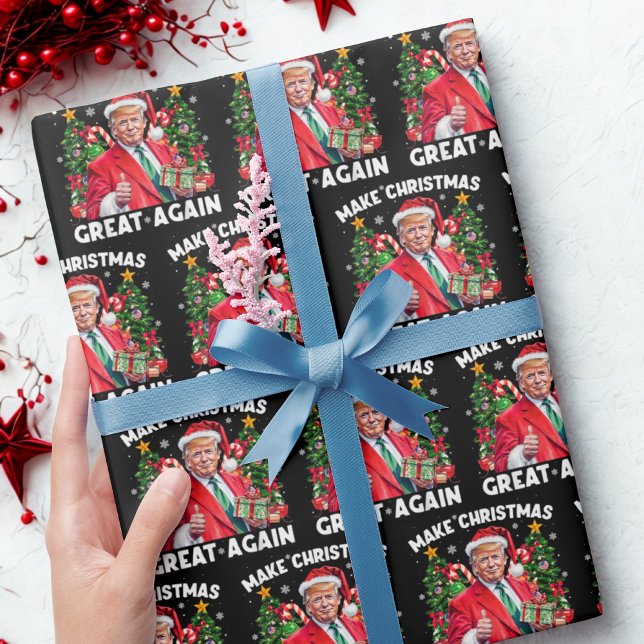 Funny Santa Trump | Make Christmas Great Again Wrapping Paper (Creator Uploaded)
