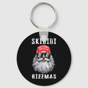 Funny Santa Trump Skibidi Rizzmas Make Christmas G Key Ring