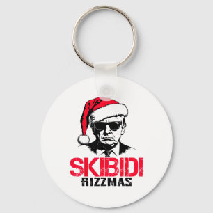 Funny Santa Trump Skibidi Rizzmas Tis The Season C Key Ring
