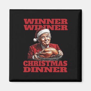 Funny Santa Trump Winner Winner Christmas Dinner X Magnet