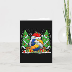 Funny Santa Volleyball Ball &amp; Net Christmas Li Card