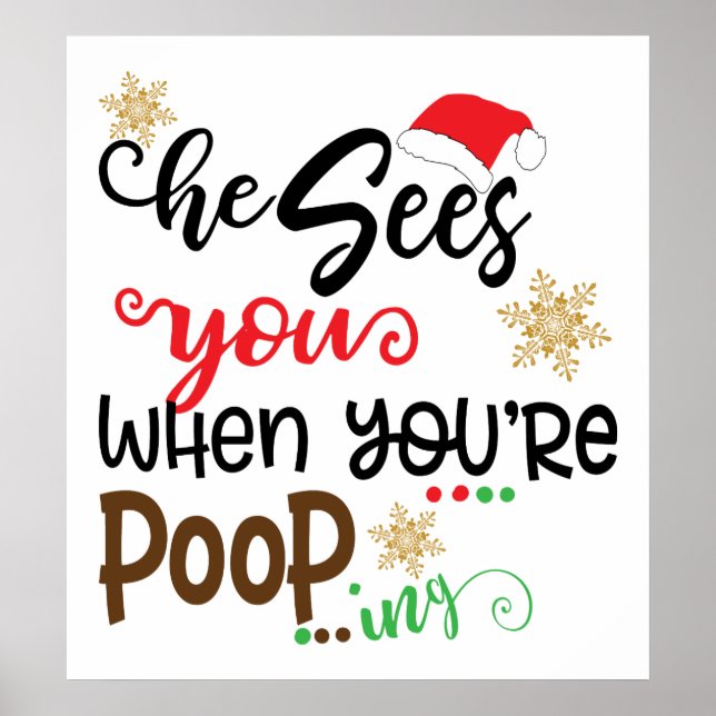 Funny Santa's bathroom decor (Front)