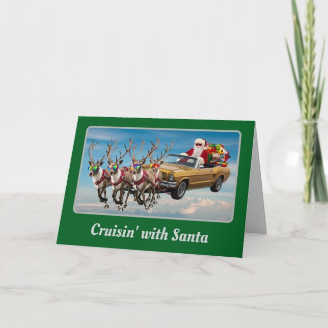 Funny Santa's Convertible Holiday Card (Front)