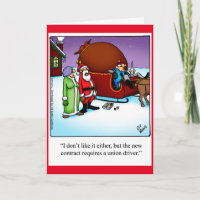 Funny "Santa's Driver" Christmas Humour Card
