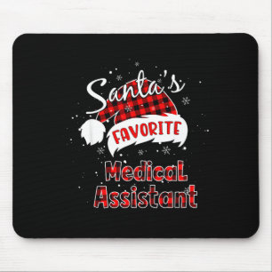 Funny Santa's Favorite Medical Istant Christmas Pa Mouse Pad