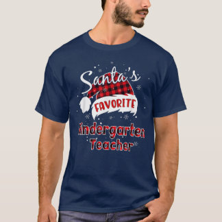 Funny Santa's Favourite Kindergarten Teacher Chris T-Shirt