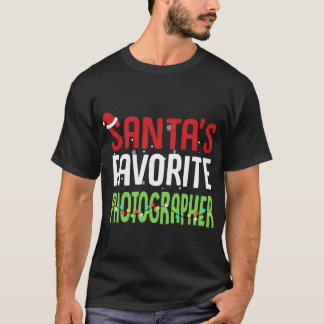 Funny Santa'S Favourite Photographer Christmas Gif T-Shirt