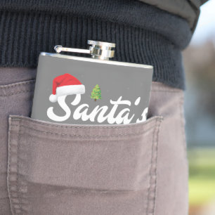 Funny Santa's Favourite Principal Christmas Hip Flask