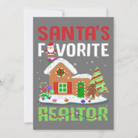 Funny Santa's Favourite Realtor Estate Agent Xmas