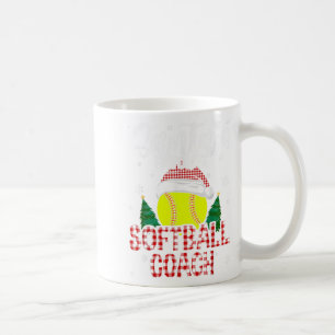 Funny Santa's Favourite Softball Coach Christmas P Coffee Mug