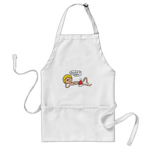 Funny Santa's Here Xmas Humour Standard Apron