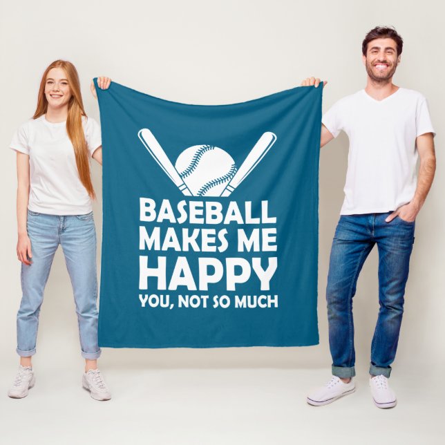 Funny sarcasm Baseball lovers word art  Fleece Blanket (In Situ)