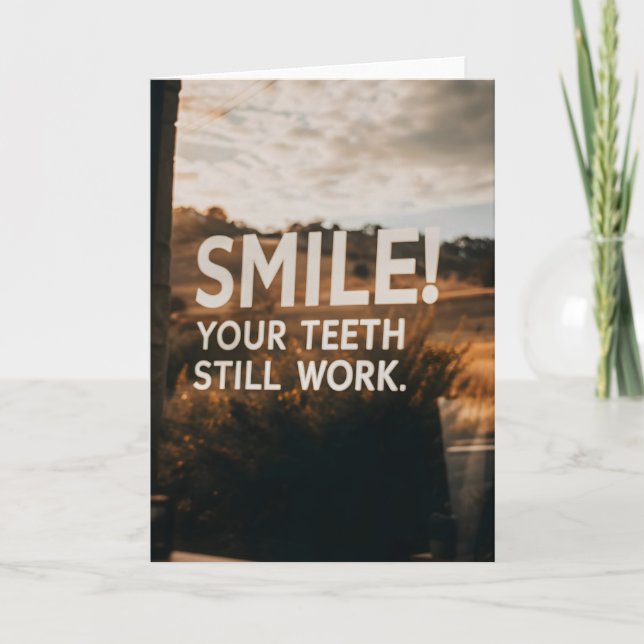 Funny Sarcasm Birthday Senior Older Age Card (Front)