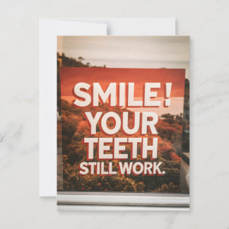 Funny Sarcasm Birthday Smile Old Age Postcard